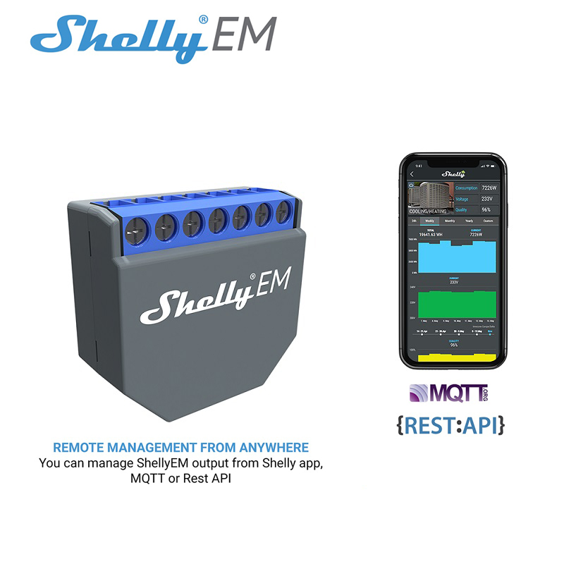 Smart Home Switch - SHELLY EM Wifi Smart Life Controller