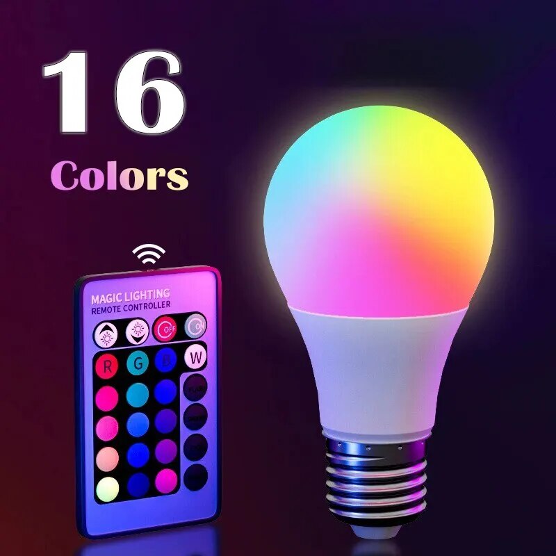 Voice Control Light Bulb - 16 Colors RGB Bulb LED Multicolor