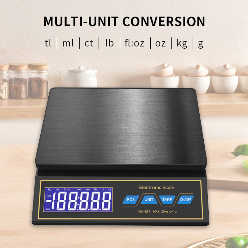 Smart Home Utensils - Electronic Kitchen Scale Rechargeable Stainless Steel