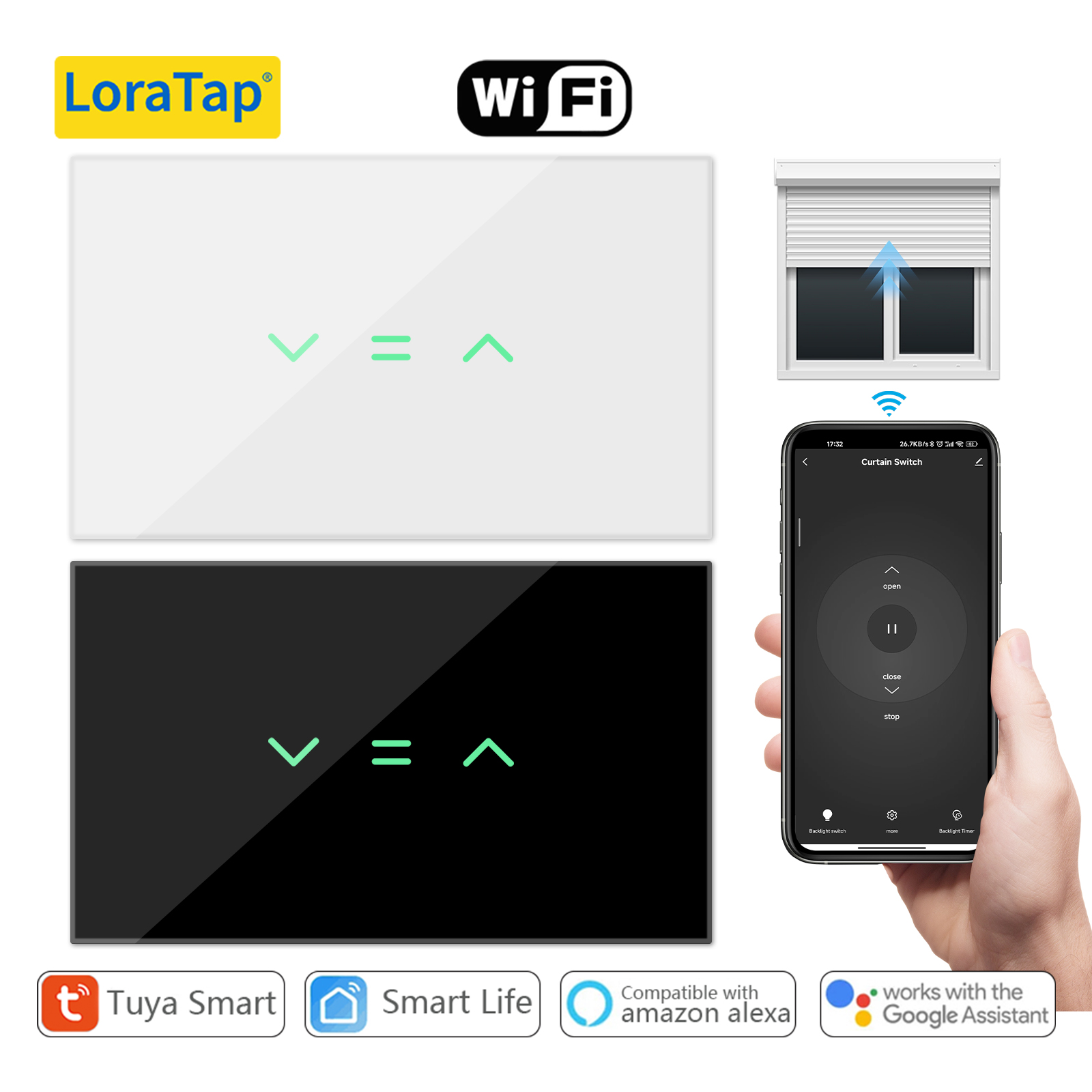 Universal Remote Smart Home - LoraTap US Curtain Blinds Roller Shutter