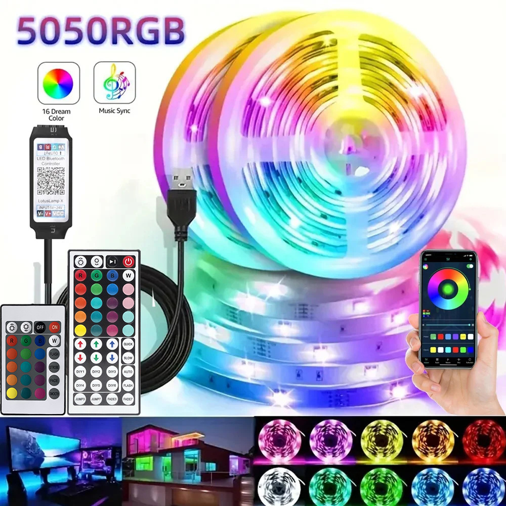 Voice Control Light Bulb - Smart RGB LED Gaming Light Strip