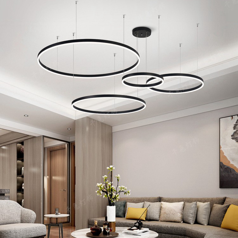 Voice Control Light Bulb - Modern Living Room LED Circular Ceiling