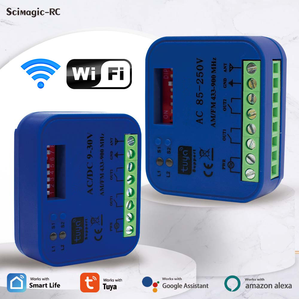 Universal Remote Smart Home - 2CH Tuya WiFi Universal Garage Door