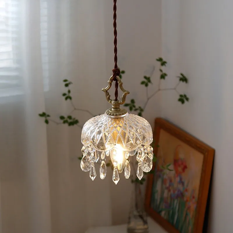 Voice Control Light Bulb - Vintage Glass Pendant Light for Bedroom