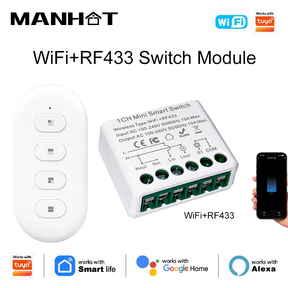 For Tuya WIFI 10A Smart Light  - đánh giá và giá Smart Home Diy