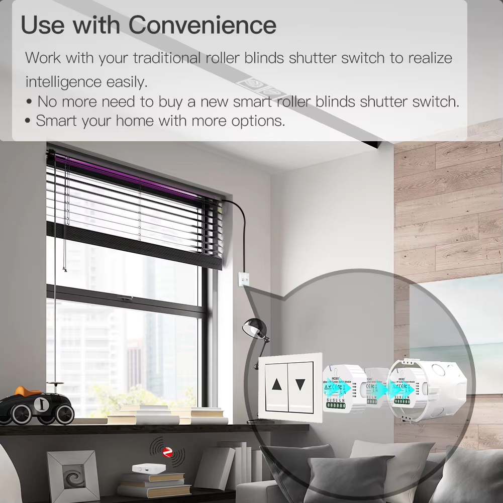 MOES ZigBee Smart RF433 Curtai - đánh giá và giá Curtain Motor