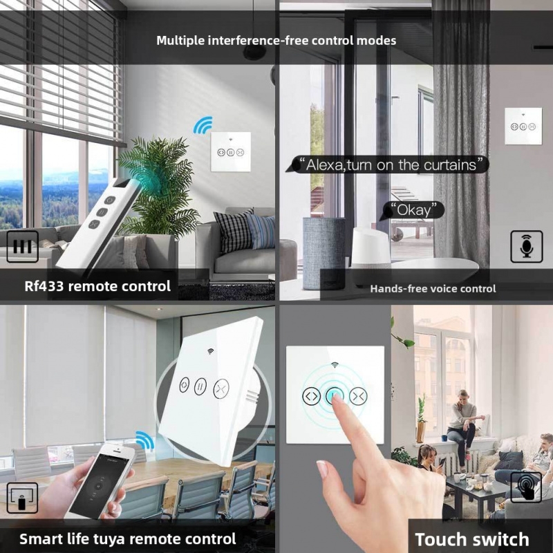 Công tắc rèm WiFi - Điều khiển - đánh giá và giá Curtain Motor