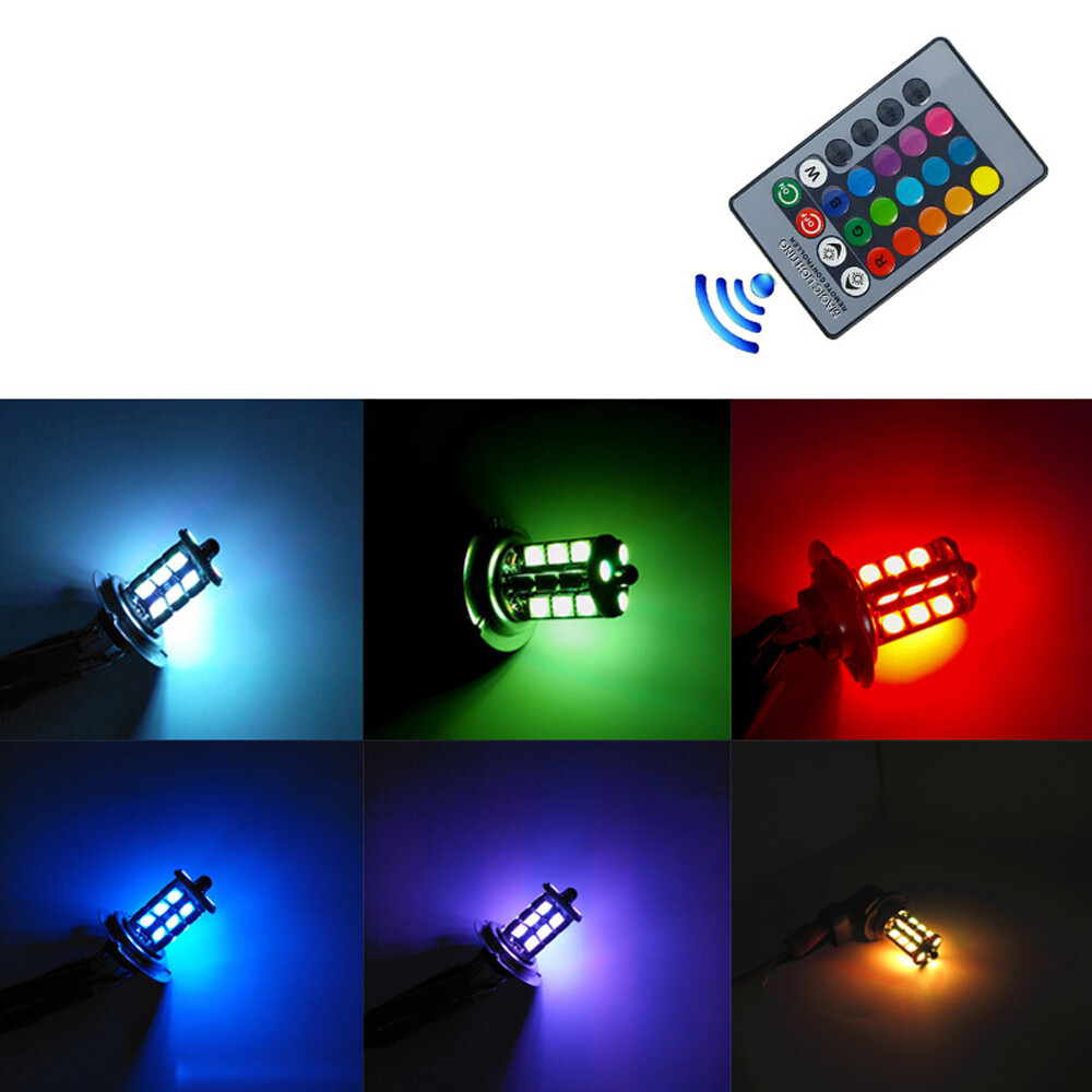 2x RGB H11 H9 H8 5050 27SMD Ca - đánh giá và giá Voice Control Light Bulb