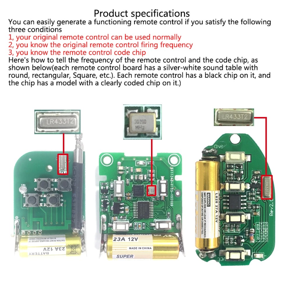 433Mhz RF Remote Control On Of - đánh giá và giá Universal Remote Smart Home