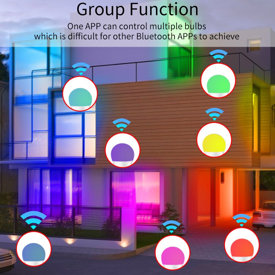 E27 WiFi Smart LED Bulb RGBCW  - đánh giá và giá Voice Control Light Bulb