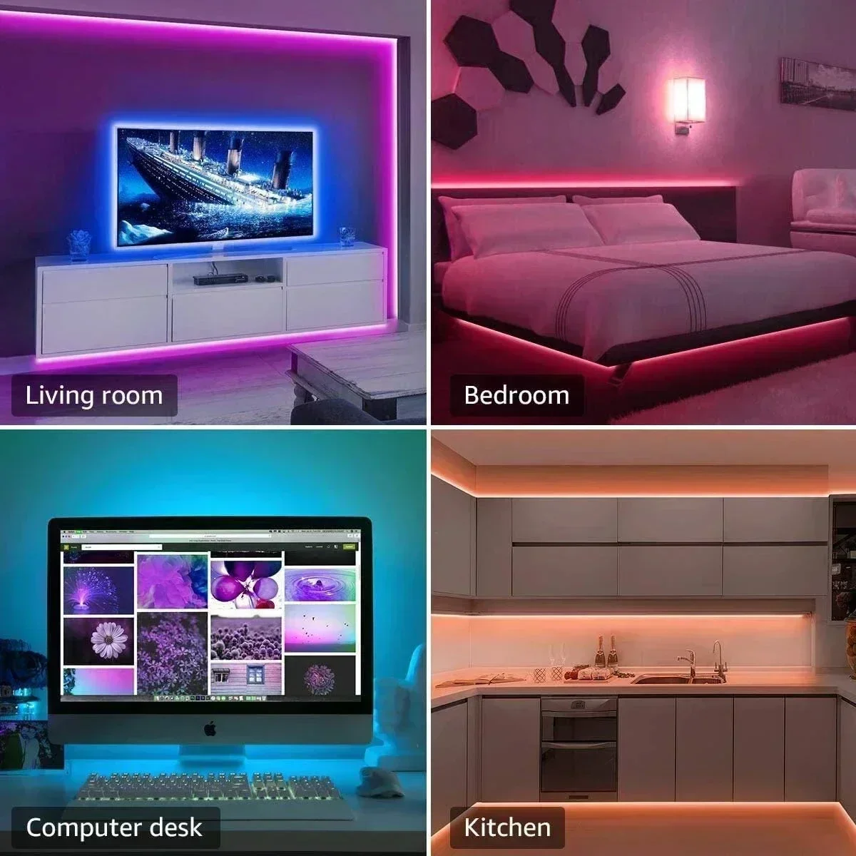 Smart RGB LED Gaming Light Str - đánh giá và giá Voice Control Light Bulb