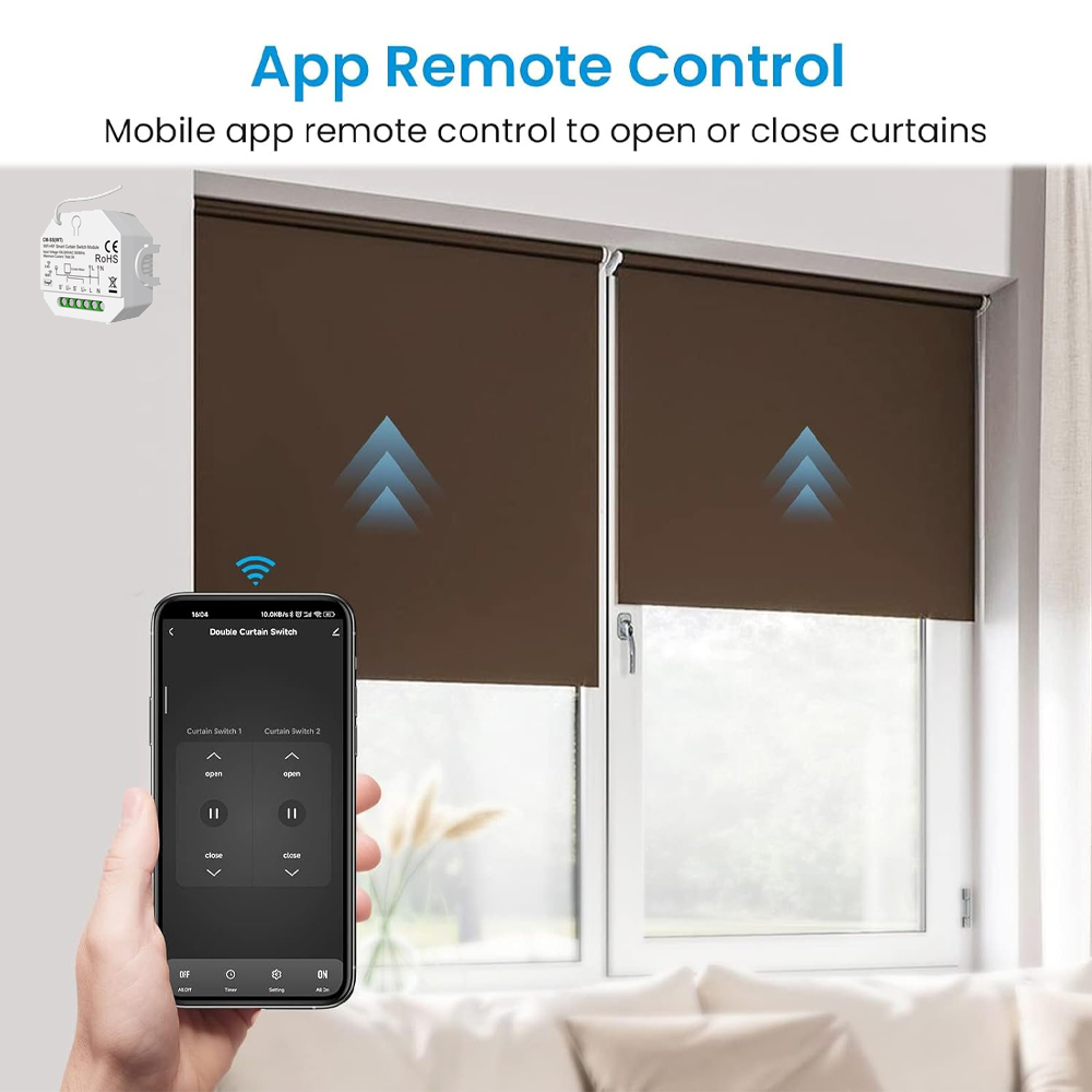 Smart Curtain Switch for Rolle - đánh giá và giá Curtain Motor