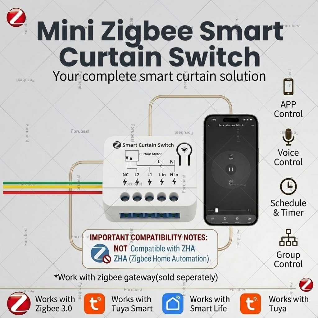 ZigBee Smart Curtain Switch Mo - đánh giá và giá Curtain Motor