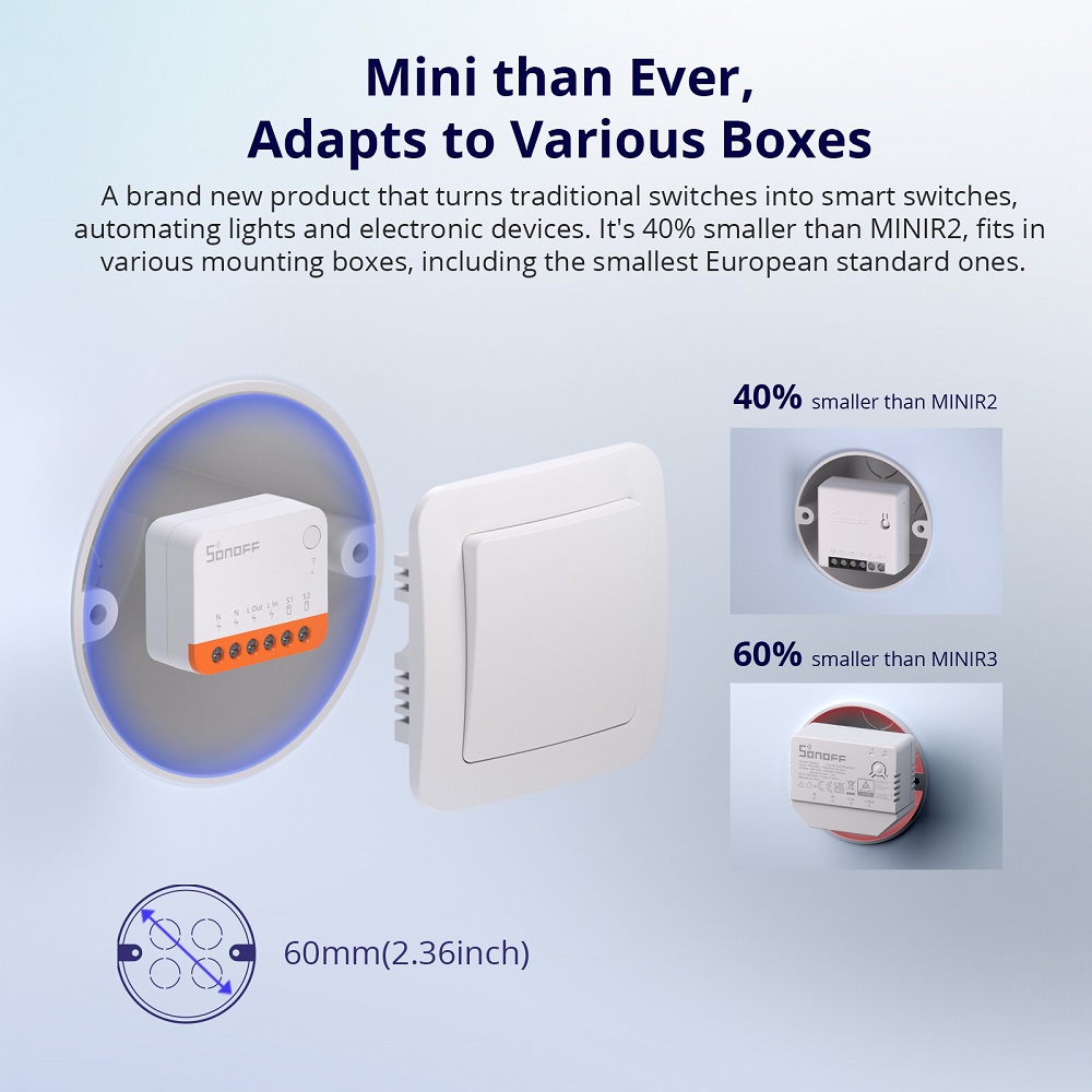Sonoff Mini R4 Extreme Wifi Sm - đánh giá và giá Smart Home Sistem